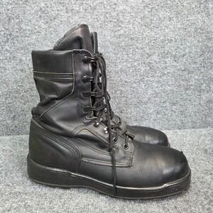McRae 9052 Navy Steel Toe Made In USA Mens Black Wide Tactical Boots size 9.5